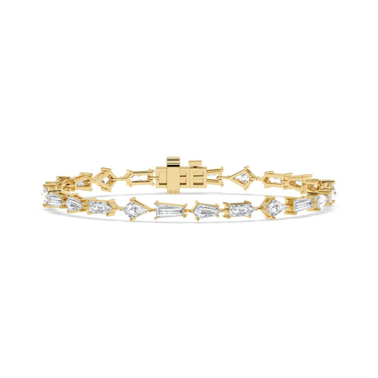 Mix and Facet Tennis Bracelet